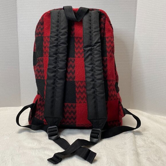 Vans Off the Wall Backpack Plaid Red/Black Old School Back to School - Picture 3 of 8